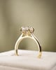 18k Yellow Gold | 2ct - F - VVS2 Oval Lab Diamond | Lab Diamond side stones