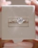 Platinum | 7mm Round Moissanite | Lab Diamond side stones