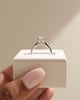 Platinum | 7mm Round Moissanite | Lab Diamond side stones