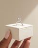 Platinum | 7mm Round Moissanite | Lab Diamond side stones