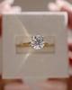 18k Yellow Gold / Platinum | 2ct - E - VS1 Round Lab Diamond | Lab Diamond side stones