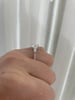 Platinum | 9x7.5mm Elongated Cushion Moissanite | Lab Diamond side stones