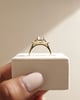 18k Yellow Gold | 9x7mm Elongated Cushion Moissanite | Lab Diamond side stones