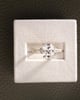 18k Yellow Gold | 9x7mm Elongated Cushion Moissanite | Lab Diamond side stones