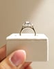 18k Yellow Gold / Platinum | 8x6mm Elongated Cushion Moissanite | Lab Diamond side stones