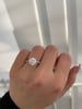 Platinum | 8.5mm Round Moissanite | Lab Diamond side stones