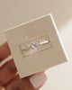 Platinum | 7mm Round Moissanite | Lab Diamond side stones