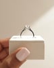 Platinum | 7mm Round Moissanite | Lab Diamond side stones