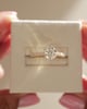 18k Yellow Gold | 6.5mm Round Moissanite | Lab Diamond side stones