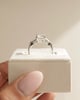 Platinum | 9x7mm Emerald Moissanite | Moissanite side stones