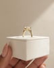 18k Yellow Gold | 1.69ct - F - VS1 Emerald Lab Diamond | Lab Diamond side stones