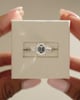 Platinum | 8x6mm Emerald Moissanite | Moissanite side stones