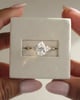 18k Yellow Gold | 10x7mm Pear Moissanite | Lab Diamond side stones