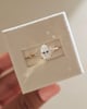 18k Yellow Gold | 9x6mm Pear Moissanite | Lab Diamond side stones