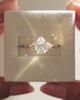 18k Yellow Gold | 10x7mm Pear Moissanite | Lab Diamond side stones