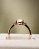 18k Rose Gold | 9x6mm Pear Moissanite | Lab Diamond side stones