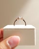 18k Rose Gold | 9x6mm Pear Moissanite | Lab Diamond side stones