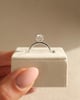 Platinum | 9x7mm Elongated Cushion Moissanite | Lab Diamond side stones