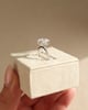 Platinum | 9x7mm Elongated Cushion Moissanite | Lab Diamond side stones