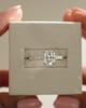 Platinum | 8x6mm Elongated Cushion Moissanite | Lab Diamond side stones