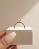18k Rose Gold | 8x6mm Elongated Cushion Moissanite | Lab Diamond side stones
