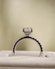 Platinum | 1.53ct - D - VVS2 Elongated Cushion Lab Diamond | Lab Diamond side stones