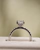 Platinum | 1.9ct - F - VS2 Elongated Cushion Lab Diamond | Lab Diamond side stones
