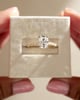 18k Yellow Gold / Platinum | 8x6mm Elongated Cushion Moissanite | Lab Diamond side stones