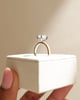 18k Yellow Gold / Platinum | 8x6mm Elongated Cushion Moissanite | Lab Diamond side stones
