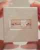 18k Rose Gold | 8x6mm Radiant Moissanite | Lab Diamond side stones