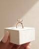 18k Rose Gold | 8x6mm Radiant Moissanite | Lab Diamond side stones