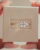 18k Yellow Gold / Platinum | 8x6mm Elongated Cushion Moissanite | Lab Diamond side stones
