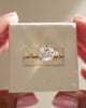 18k Yellow Gold | 9x7.5mm Elongated Cushion Moissanite | Lab Diamond side stones