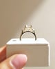 18k Yellow Gold | 9x7.5mm Elongated Cushion Moissanite | Lab Diamond side stones