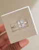 Platinum | 9x7mm Radiant Moissanite | Lab Diamond side stones