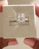 Platinum | 9x7mm Radiant Moissanite | Lab Diamond side stones