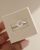 Platinum | 9mm Round Moissanite | Lab Diamond side stones