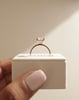 18k Rose Gold | 8mm Round Moissanite | Lab Diamond side stones