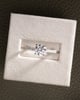 Platinum | 7mm Round Moissanite | Lab Diamond side stones