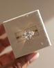 18k Yellow Gold | 9x7mm Elongated Cushion Moissanite | Lab Diamond side stones