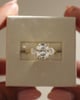 18k Yellow Gold | 9x7mm Elongated Cushion Moissanite | Lab Diamond side stones