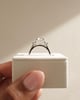 Platinum | 9x7mm Elongated Cushion Moissanite | Lab Diamond side stones