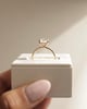 18k Rose Gold | 8mm Cushion Moissanite | Lab Diamond side stones