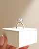 18k Yellow Gold / Platinum | 7.5mm Cushion Moissanite | Lab Diamond side stones