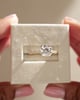 18k Yellow Gold / Platinum | 7.5mm Cushion Moissanite | Lab Diamond side stones