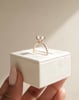 18k Rose Gold | 7mm Cushion Moissanite | Moissanite side stones
