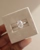 Platinum | Low Set | 12x8mm Oval Moissanite