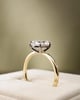 18k Yellow Gold / Platinum | Low Set | 2.09ct - F - VVS2 Oval Lab Diamond | Lab Diamond side stones