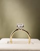 18k Yellow Gold / Platinum | Low Set | 2.09ct - F - VVS2 Oval Lab Diamond | Lab Diamond side stones
