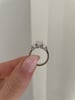 Platinum | 11x5.5mm Elongated Hexagon Moissanite | Lab Diamond side stones
